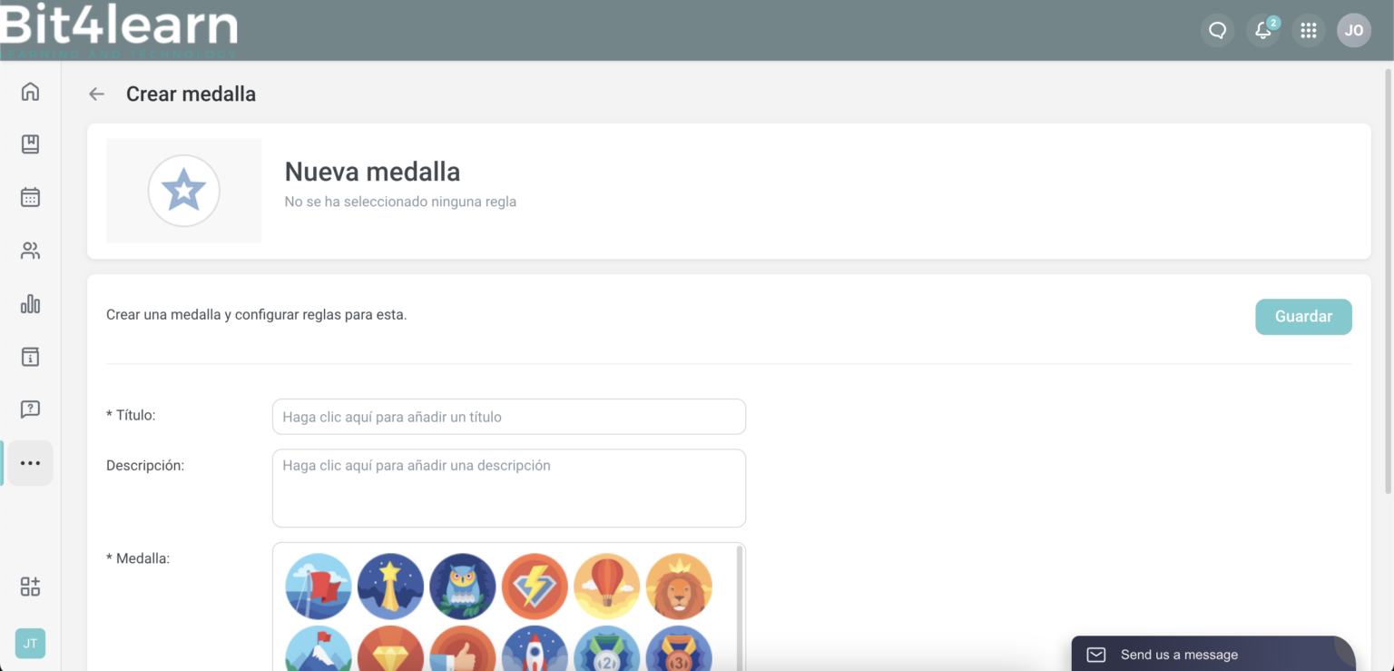 Como configurar medallas en la gamificación de iSpring learn